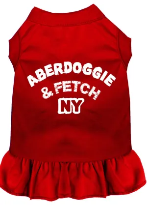 Aberdoggie Ny Screen Print Dress Red 4x (22)