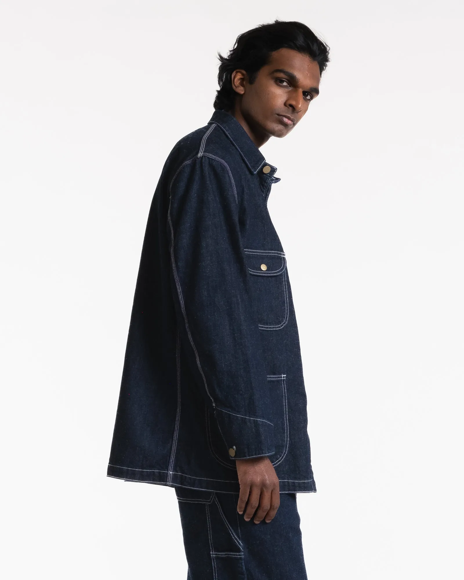 Alcatraz Jacket Hemp Denim Indigo