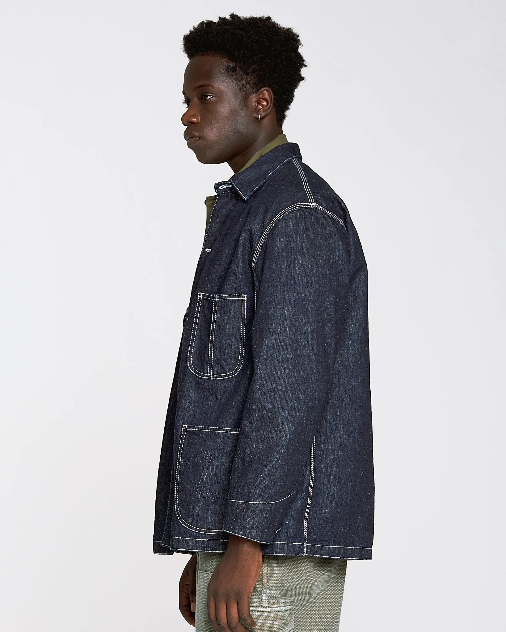 Alcatraz Jacket Hemp Denim Indigo