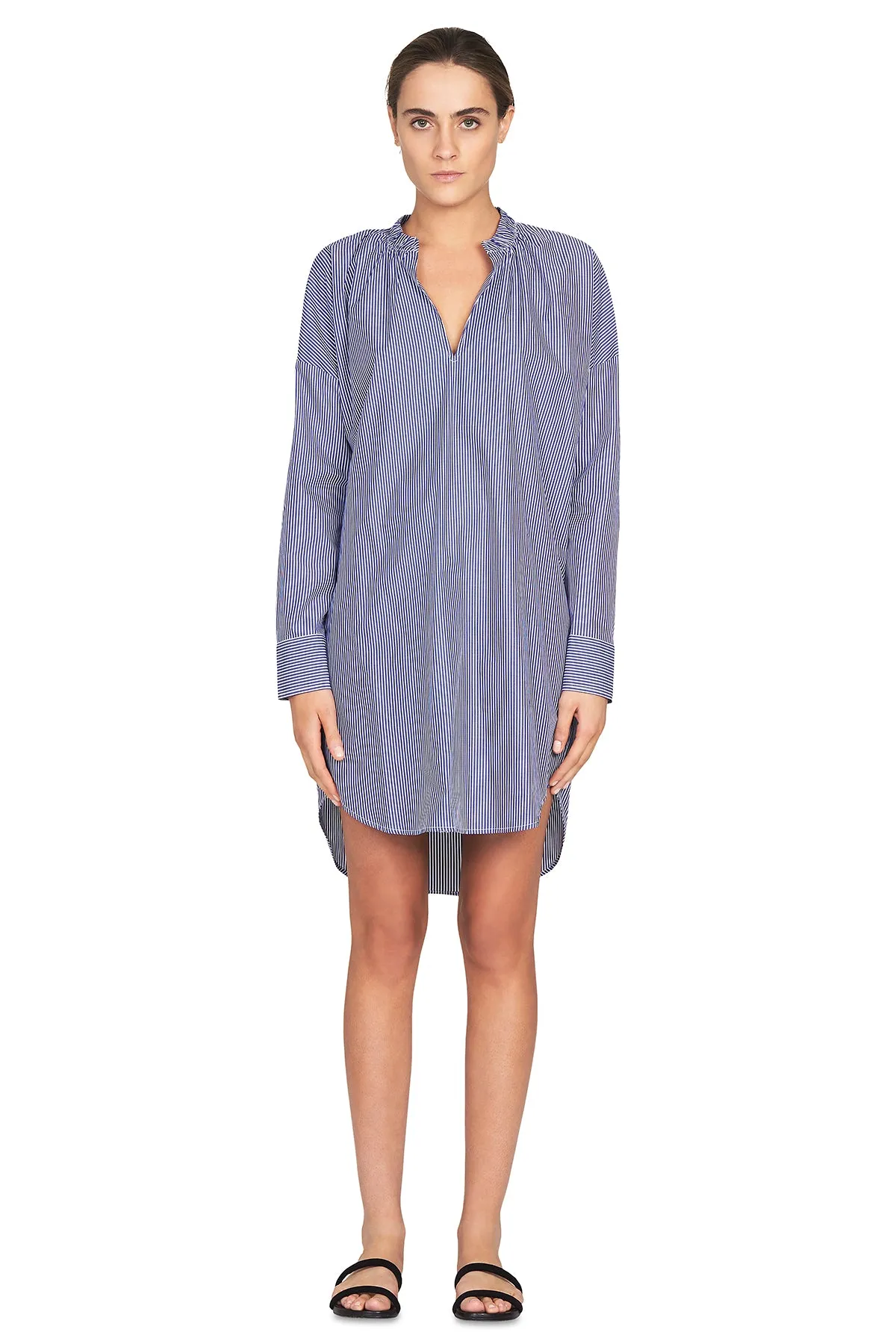 Ashworth Shirting Deep V Dress