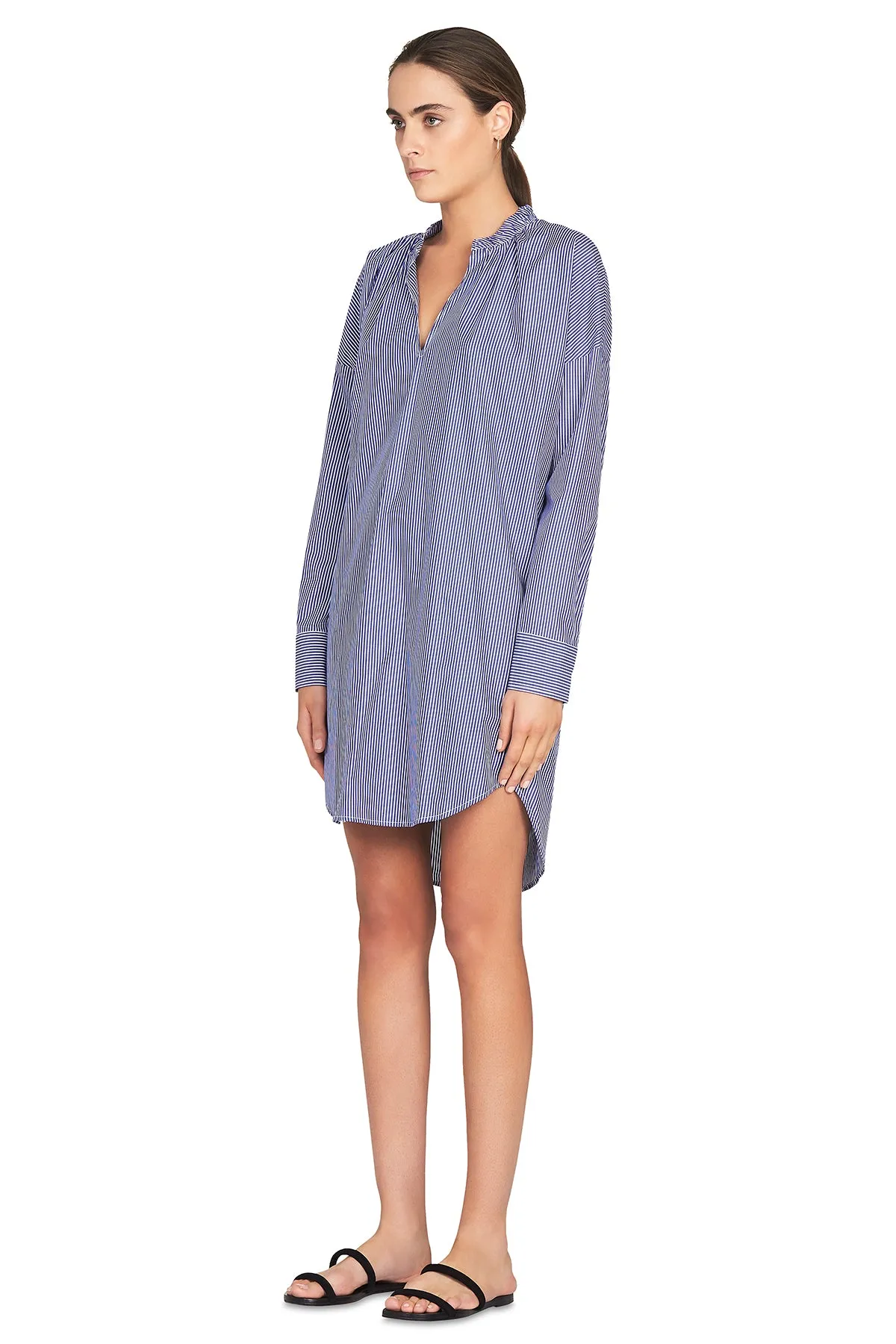 Ashworth Shirting Deep V Dress