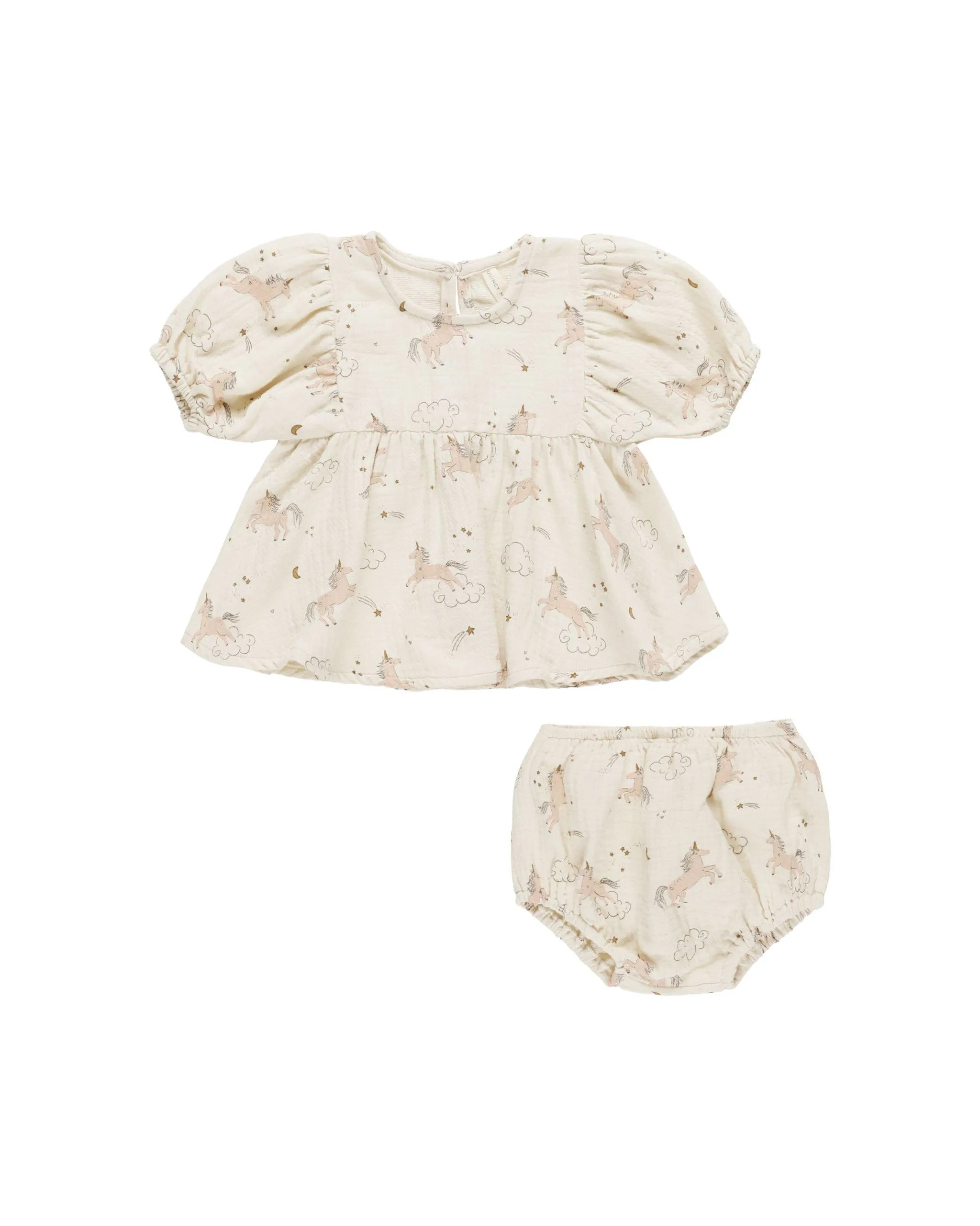 Baby Girls Dresses | Francy Set- Unicorns  | Quincy Mae