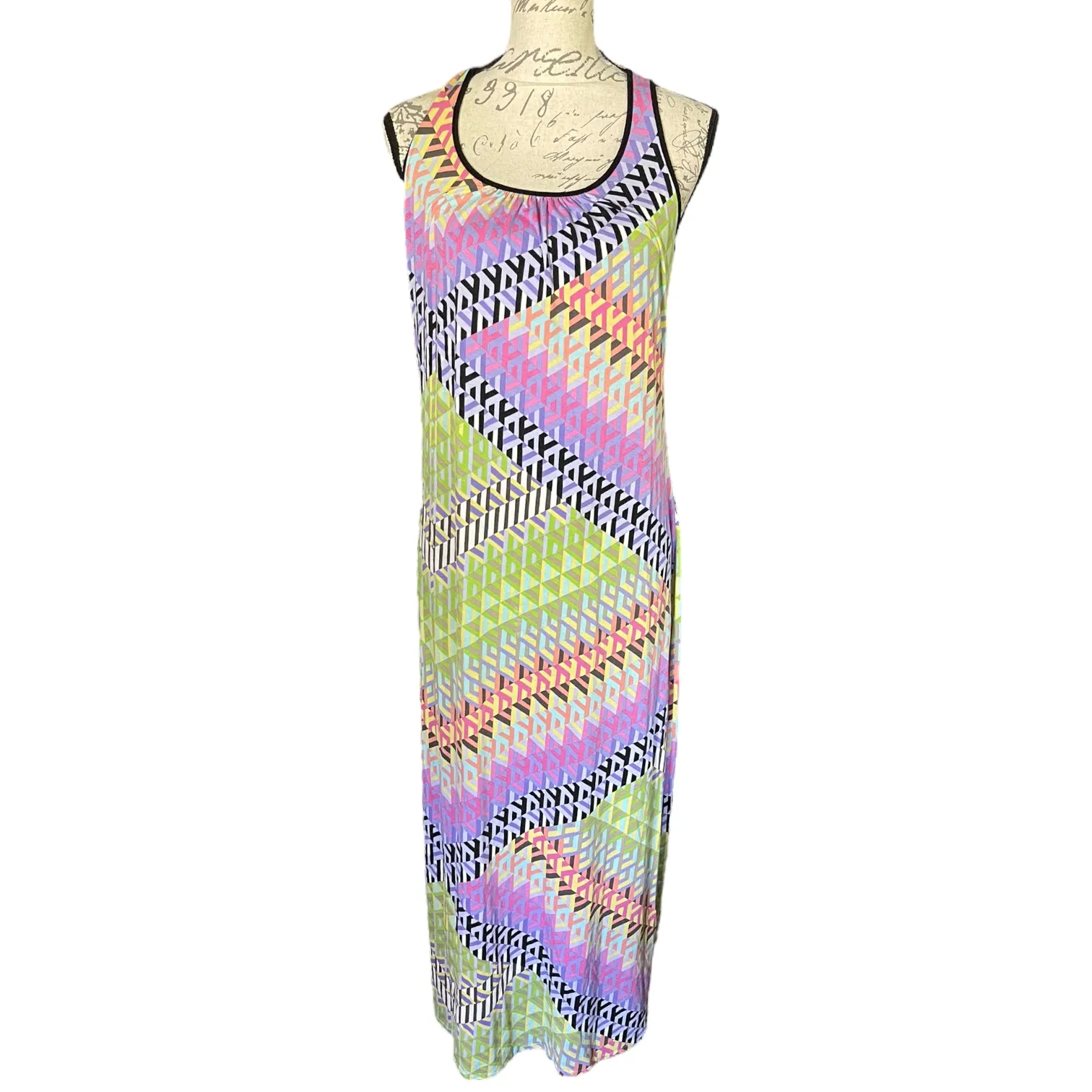 Calvin Klein Multicolor Tank Maxi Dress Size 8