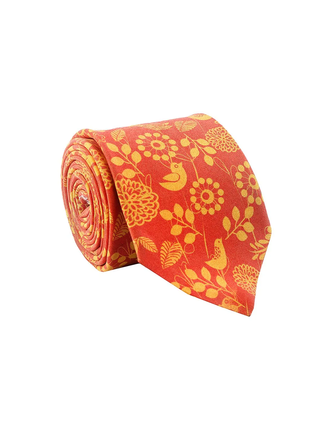 Chokore Orange & Red Silk Tie - Indian at Heart line