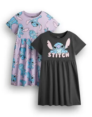 Disney Stitch Character 2 Pack Girls Multicoloured Dress