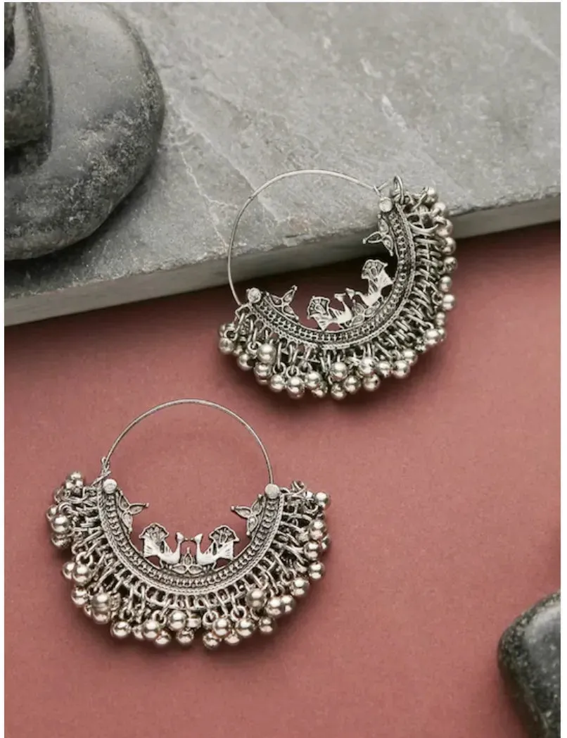 Fashionable Party Wear Trendy Oxidised Earring Alloy Drops & Danglers