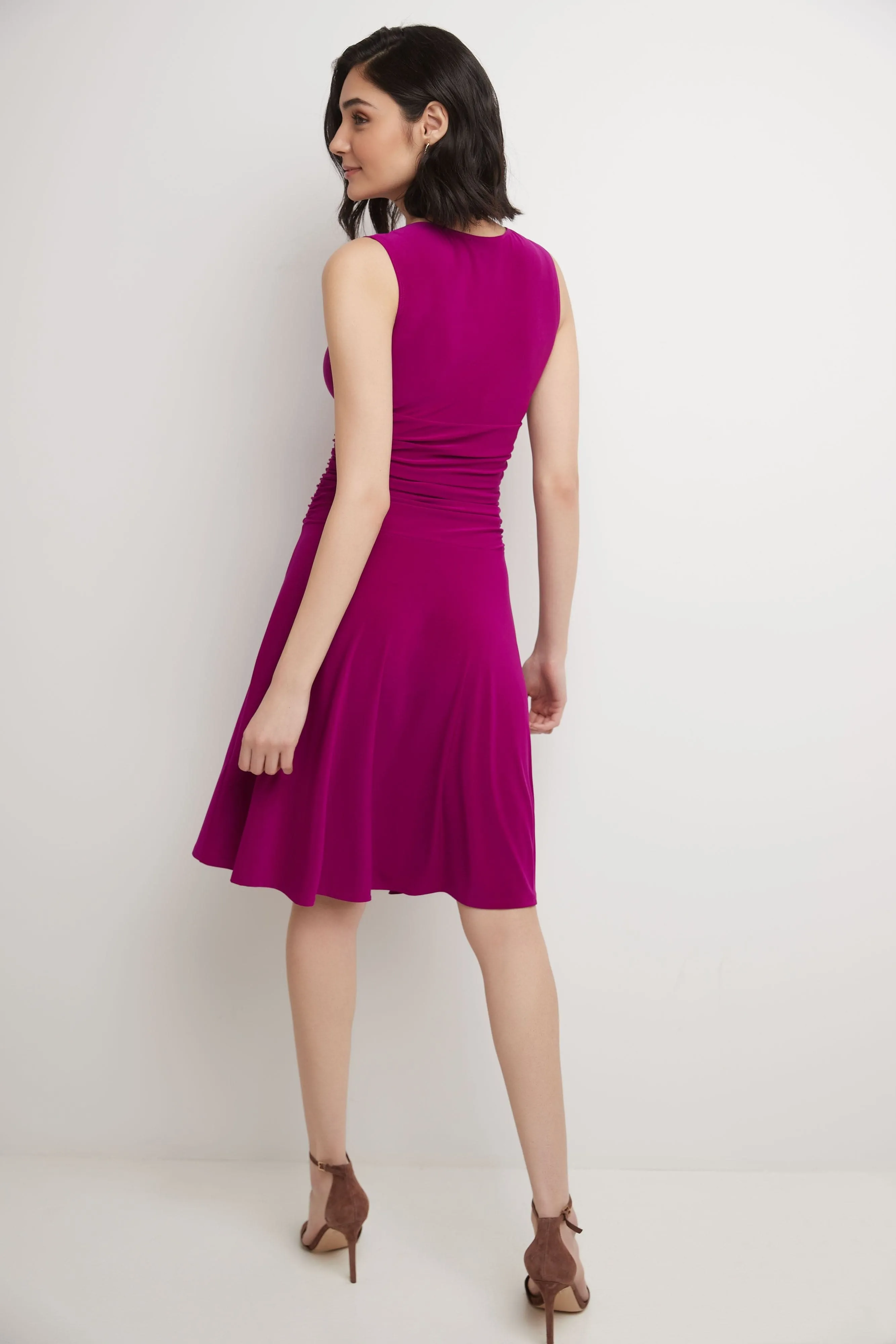 Form-Fitting Sleeveless Dress with Tummy Control