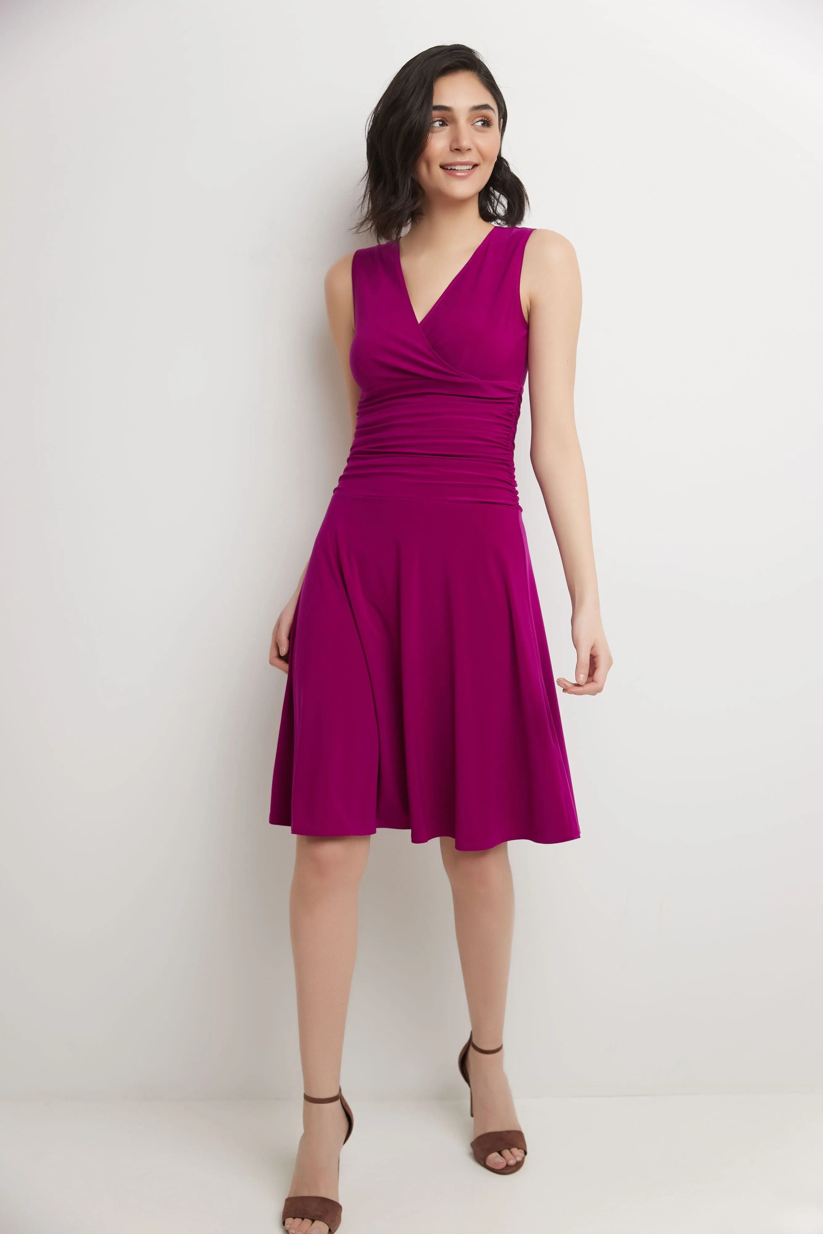 Form-Fitting Sleeveless Dress with Tummy Control