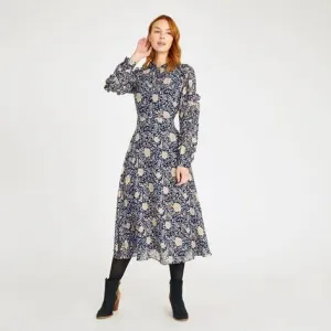 Frilled Garden Print Dress