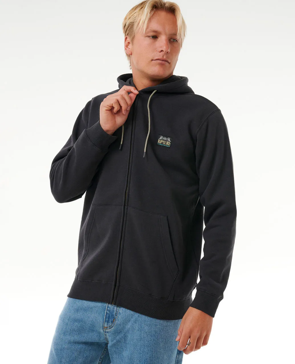 Horizon Zip Thru Hood - Washed Black