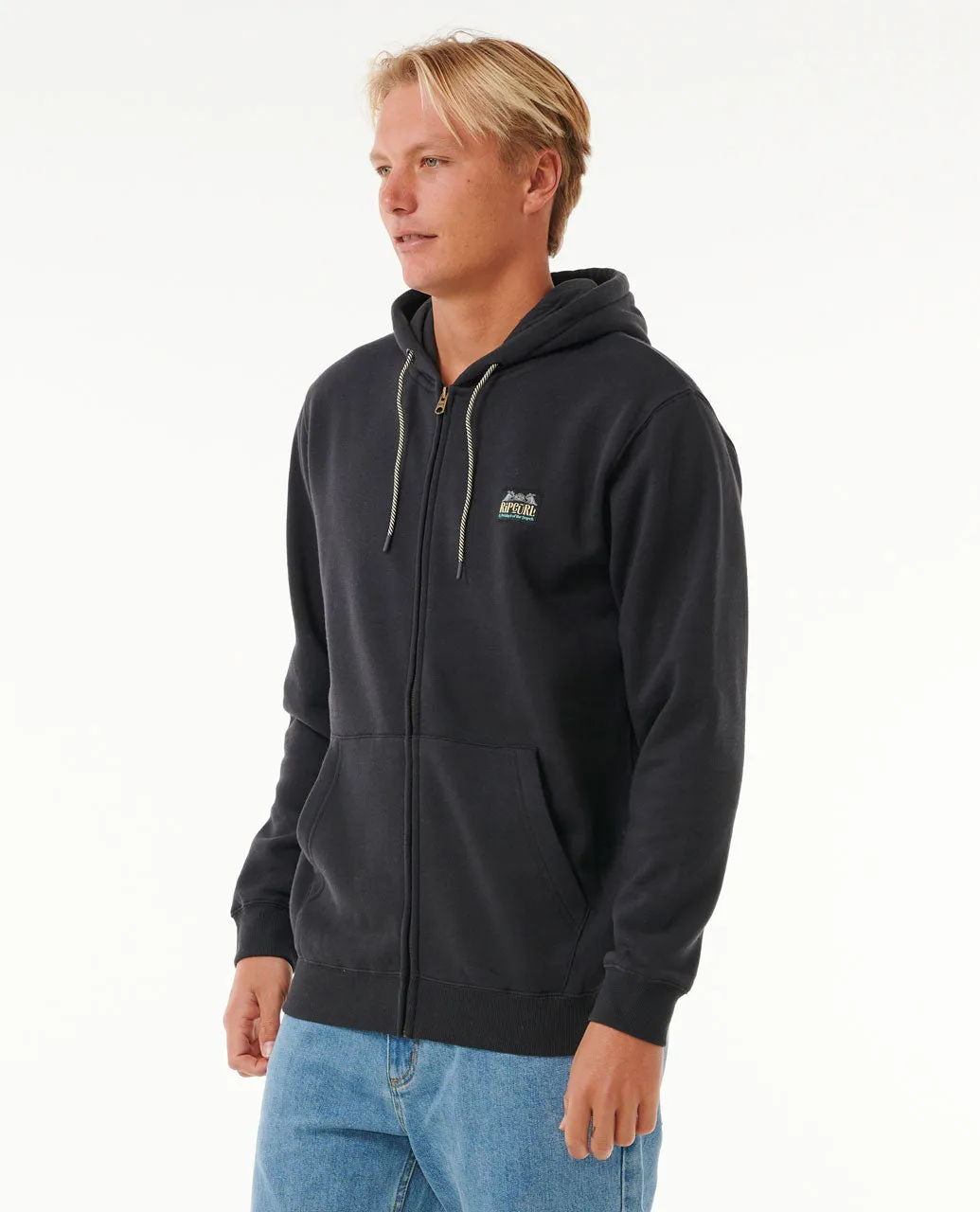 Horizon Zip Thru Hood - Washed Black