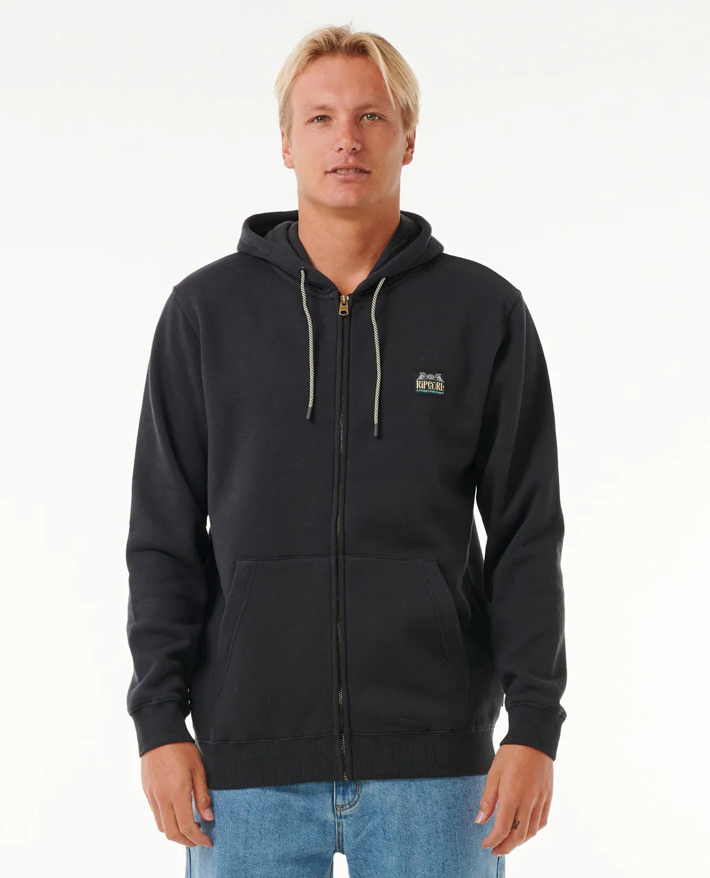 Horizon Zip Thru Hood - Washed Black