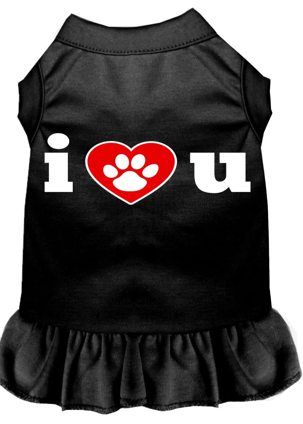 I Heart You Screen Print Dress Black Xxxl (20)