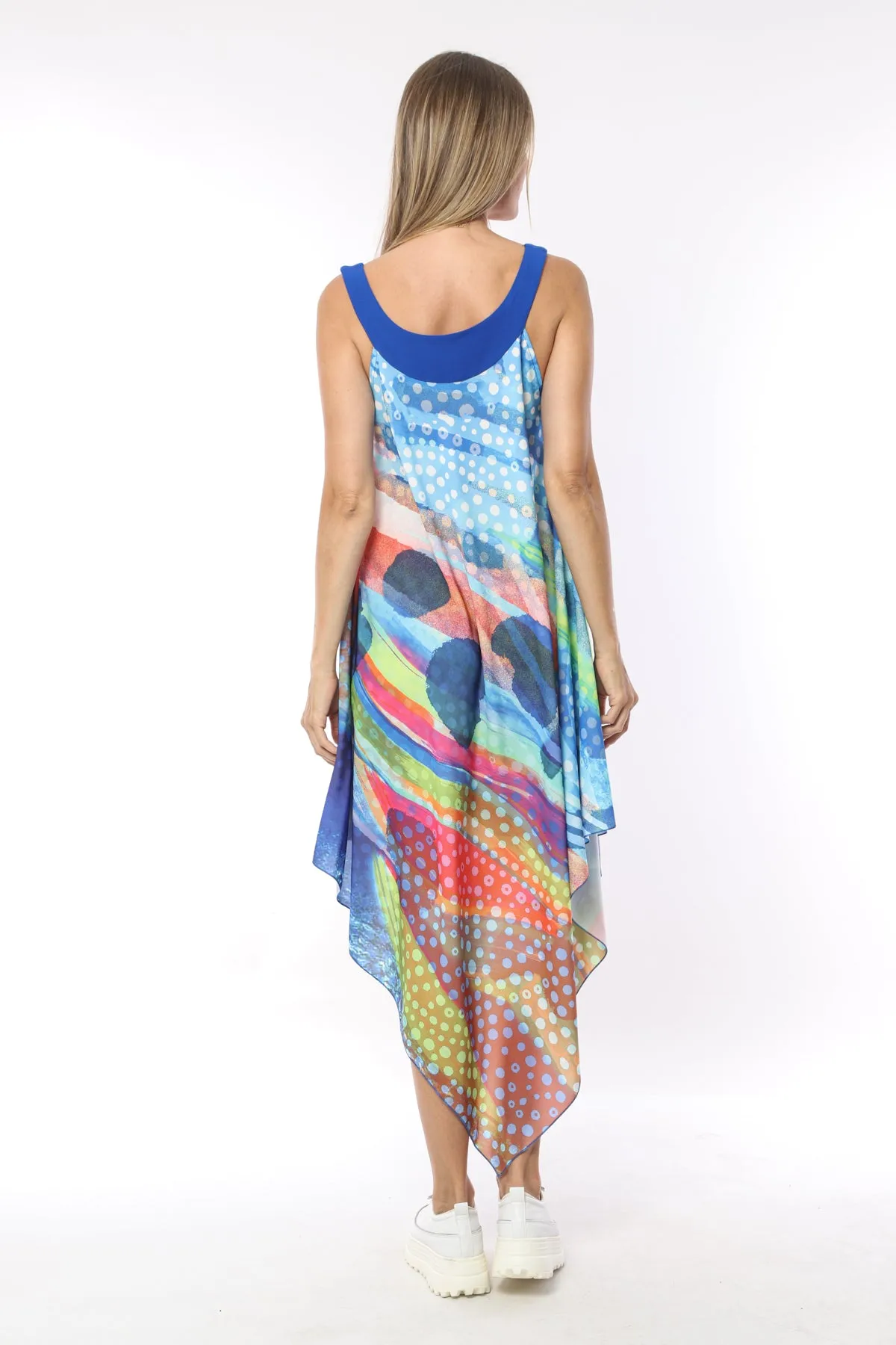 I.NCO Abstract Print Handkerchief Edge Dress