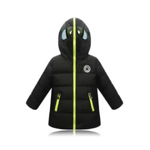 Kids Boys Cartoonish Hood Zipper Padded Jacket - KBJ33751