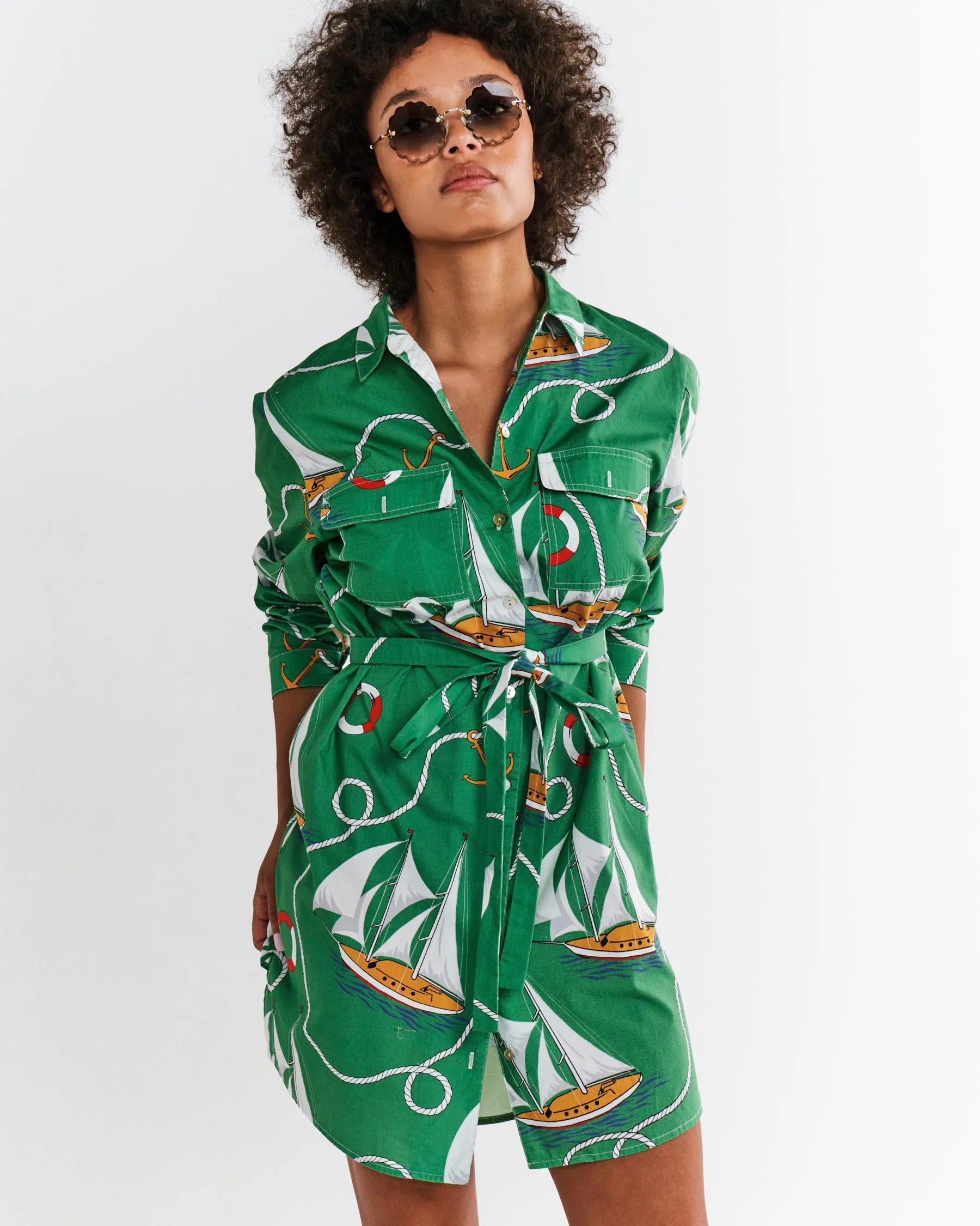 Kip & Co Hey Sailor Adult Sicilian Shirt Dress