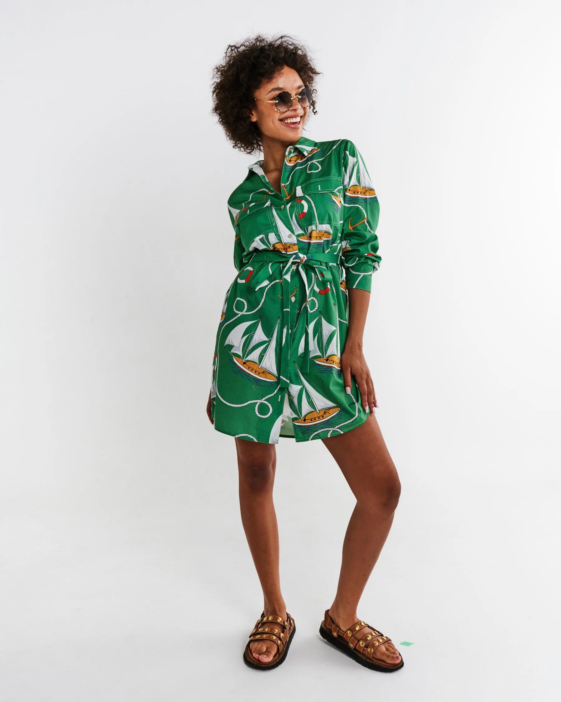 Kip & Co Hey Sailor Adult Sicilian Shirt Dress