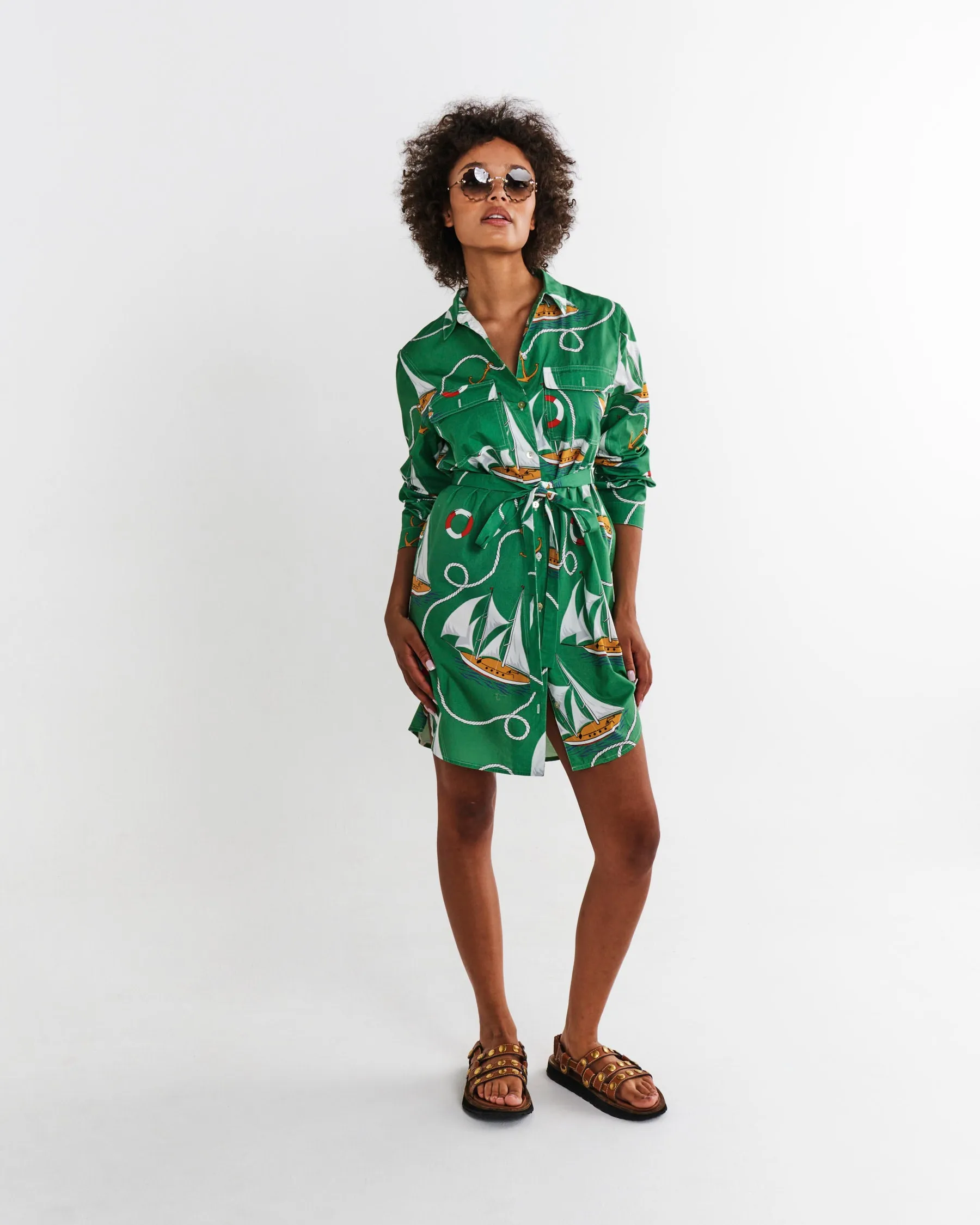 Kip & Co Hey Sailor Adult Sicilian Shirt Dress