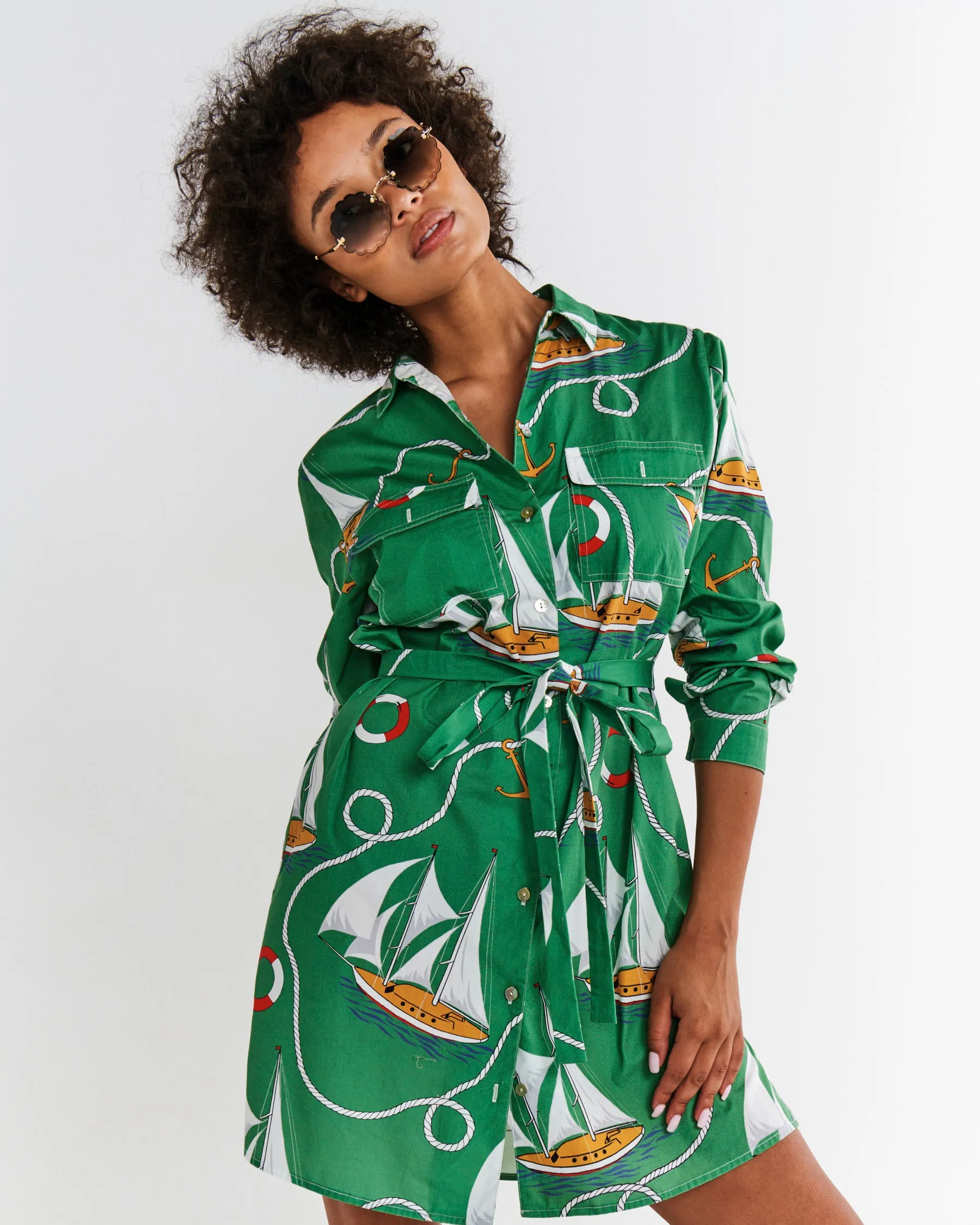 Kip & Co Hey Sailor Adult Sicilian Shirt Dress