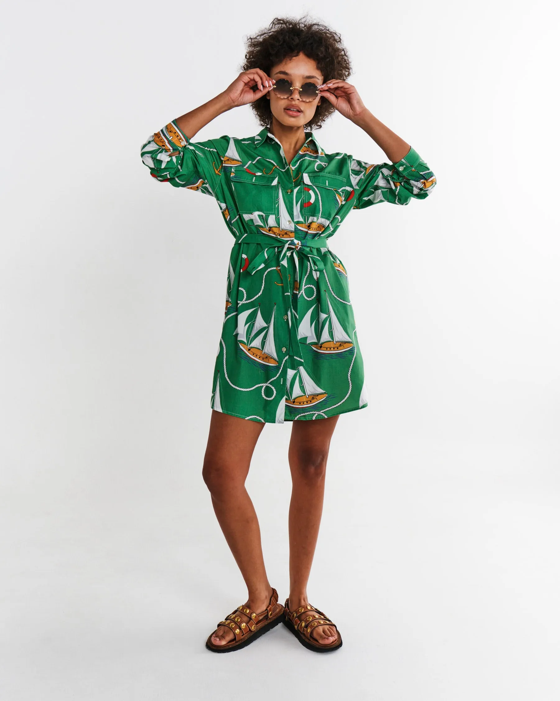 Kip & Co Hey Sailor Adult Sicilian Shirt Dress