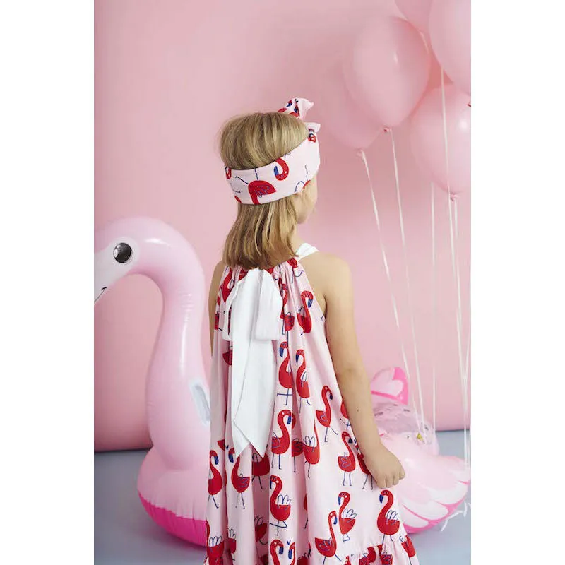 Kukukid Bow Dress Pink Flamigs