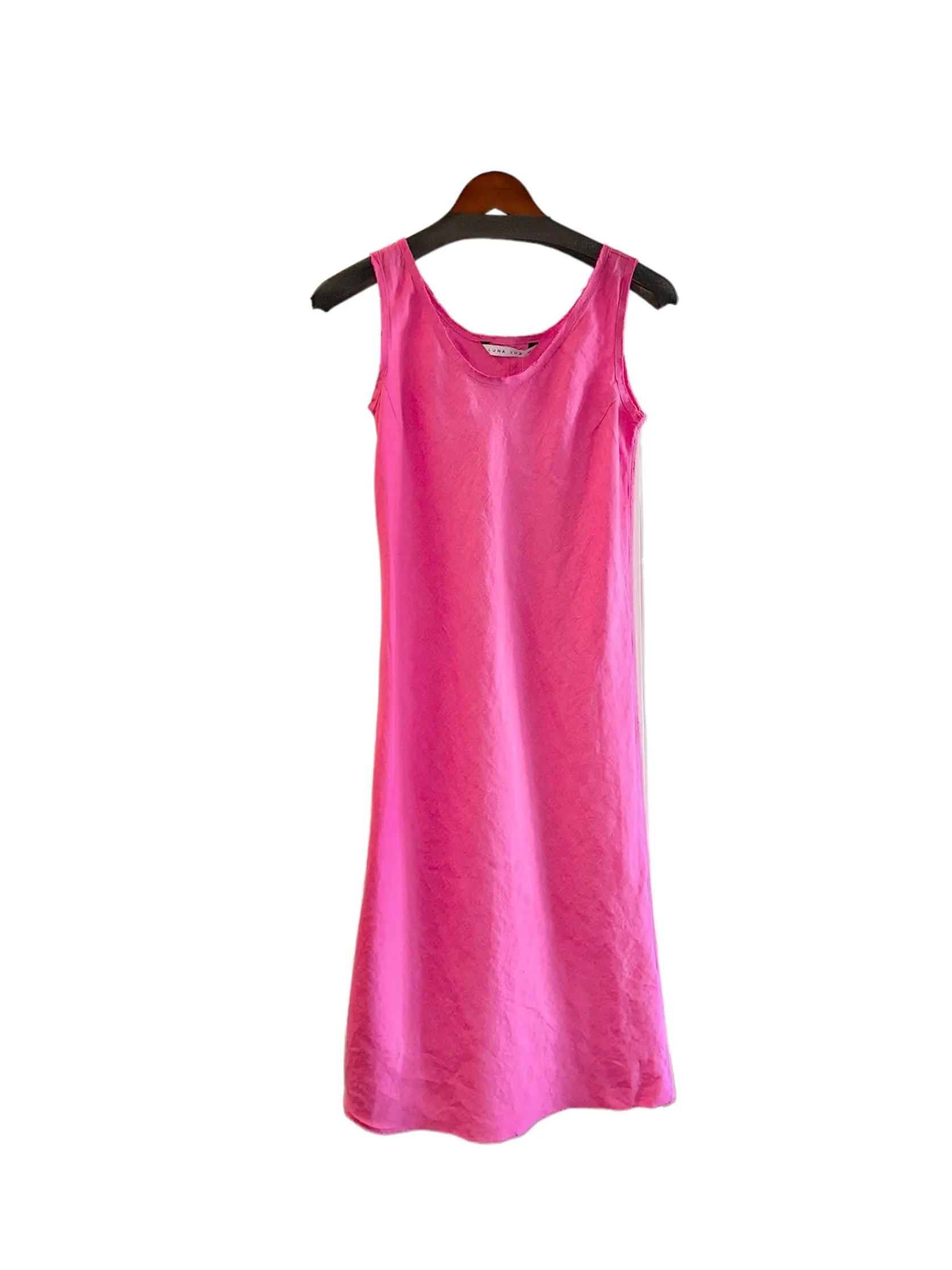 Laguna Beach Tank Dress in hot pink by Luna Luz