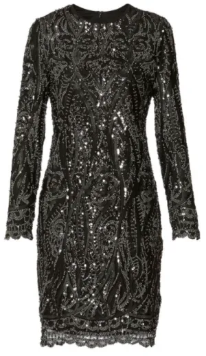 Marzena Sequin Swirl Dress