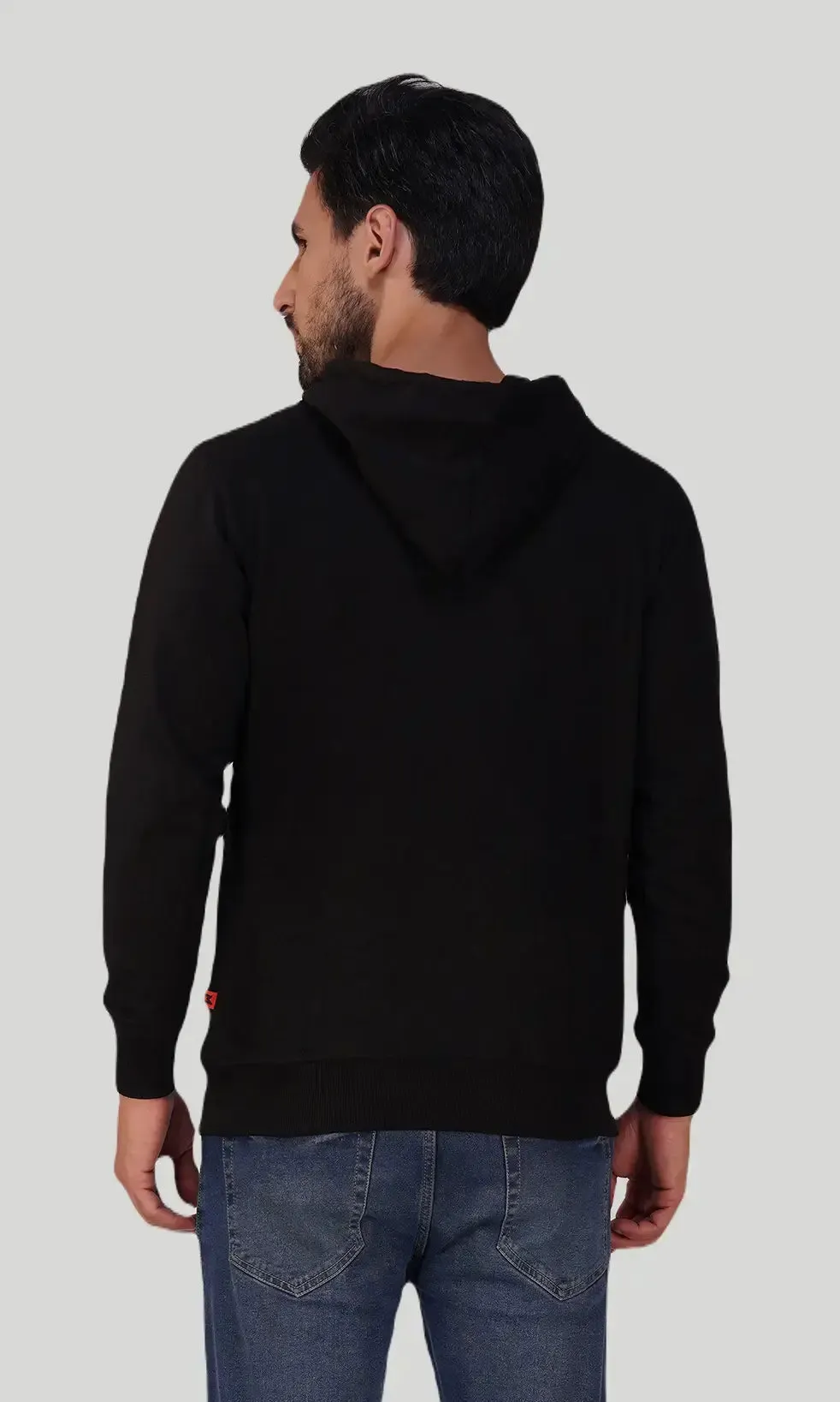 Mebadass Cotton Men's Winterwear Hoodie - Black