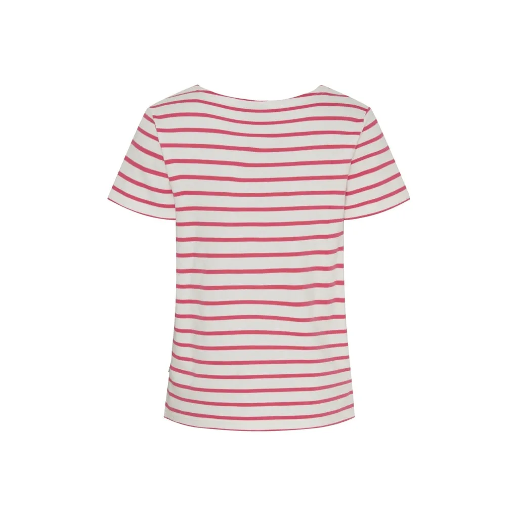 Menton Tee - Pearl / Calypso Coral