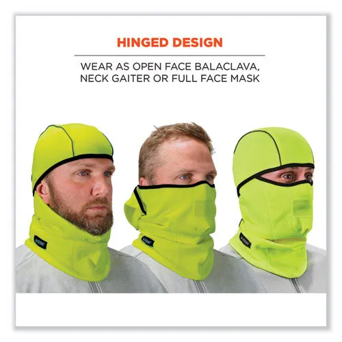 N-ferno 6823 Hinged Balaclava Face Mask, Fleece, One Size Fits Most, Lime, Ships In 1-3 Business Days