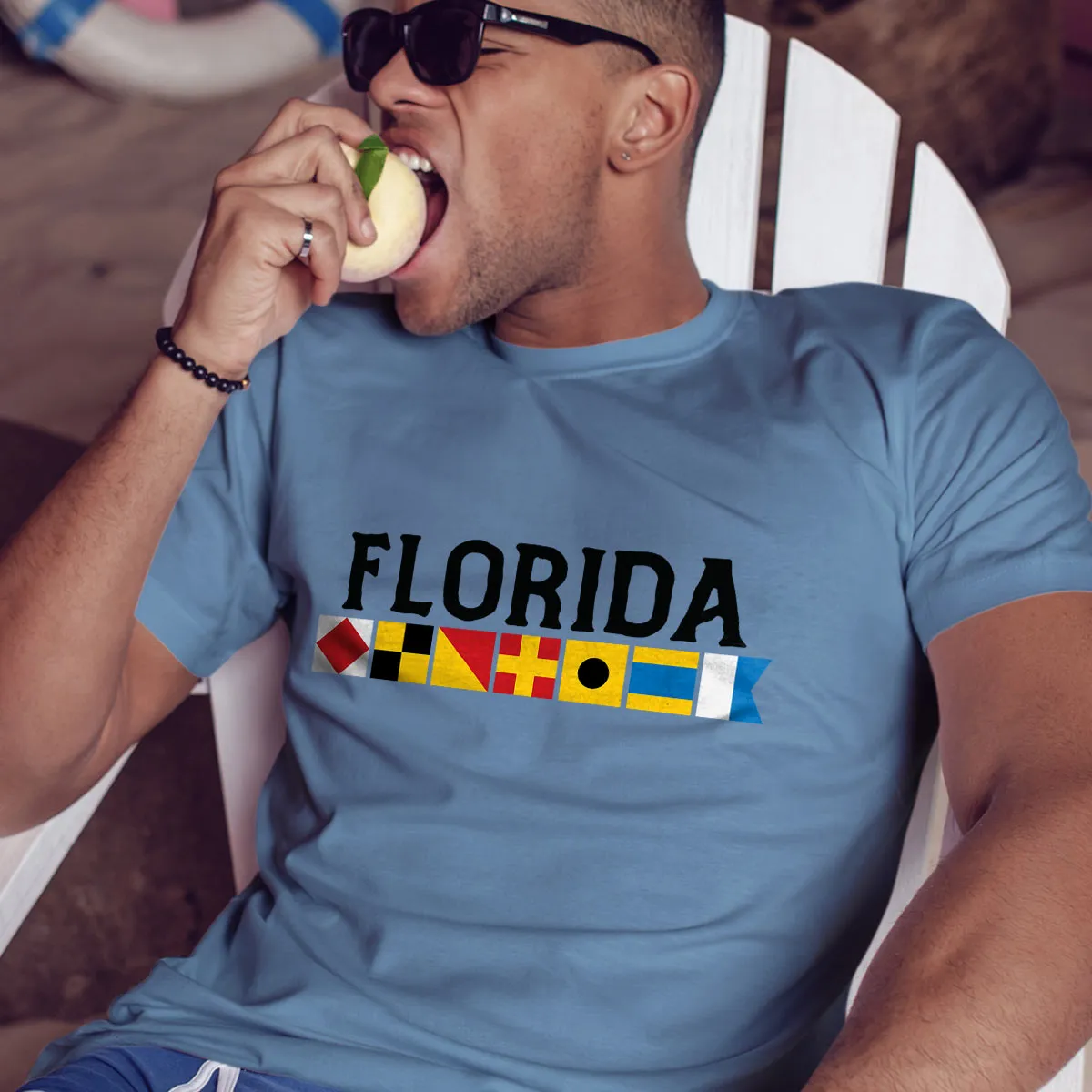 Nautical Flags Florida T-Shirt Adult Unisex S-2X, FL Tshirt