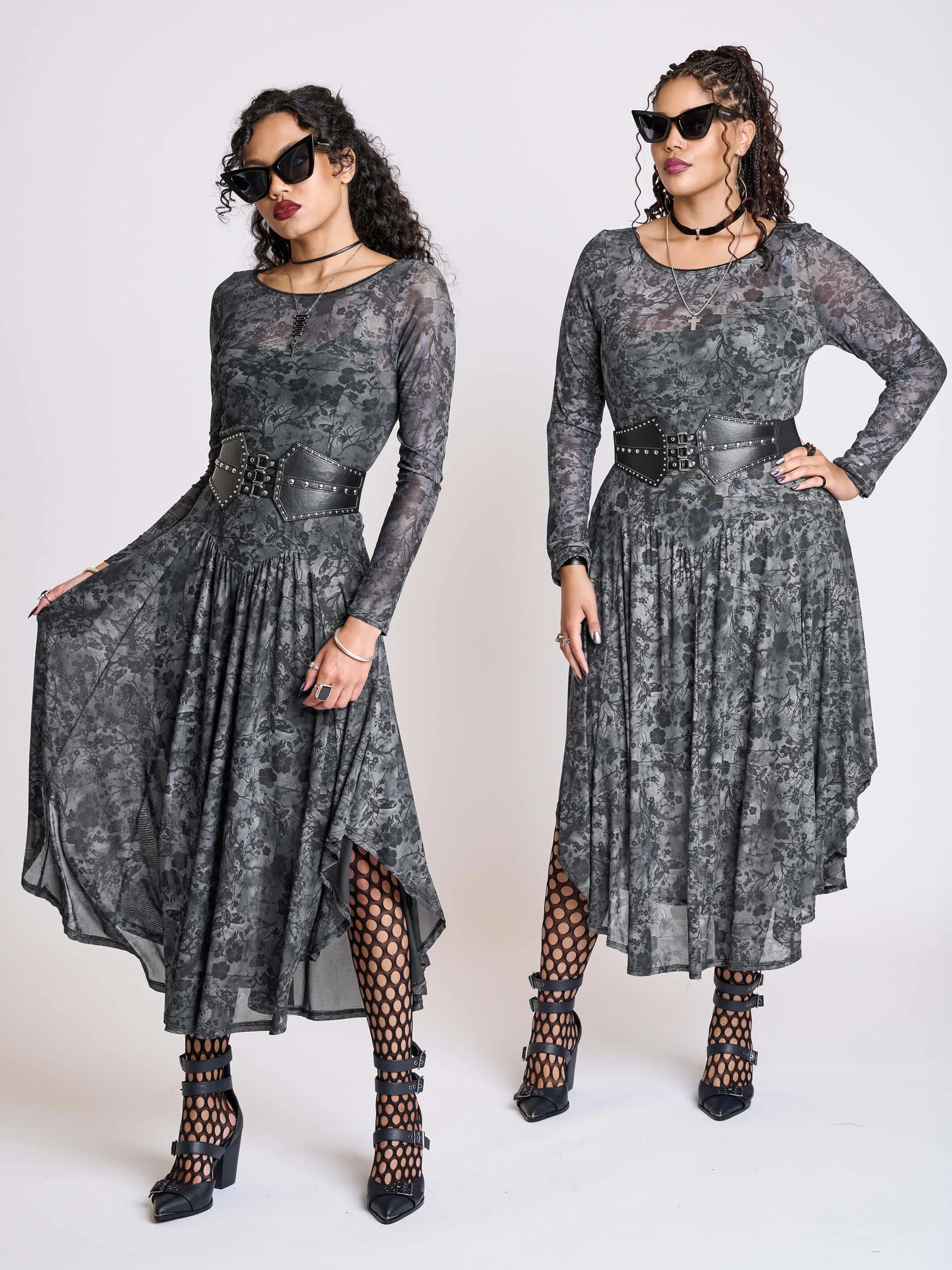 Night Blossom Mesh Dress