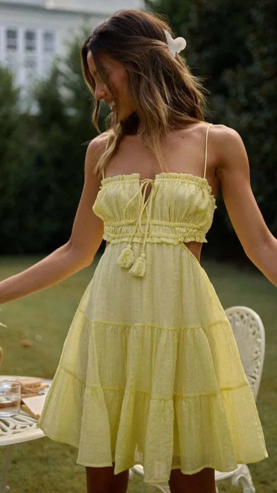 One-Shoulder Backless Sling summer dress