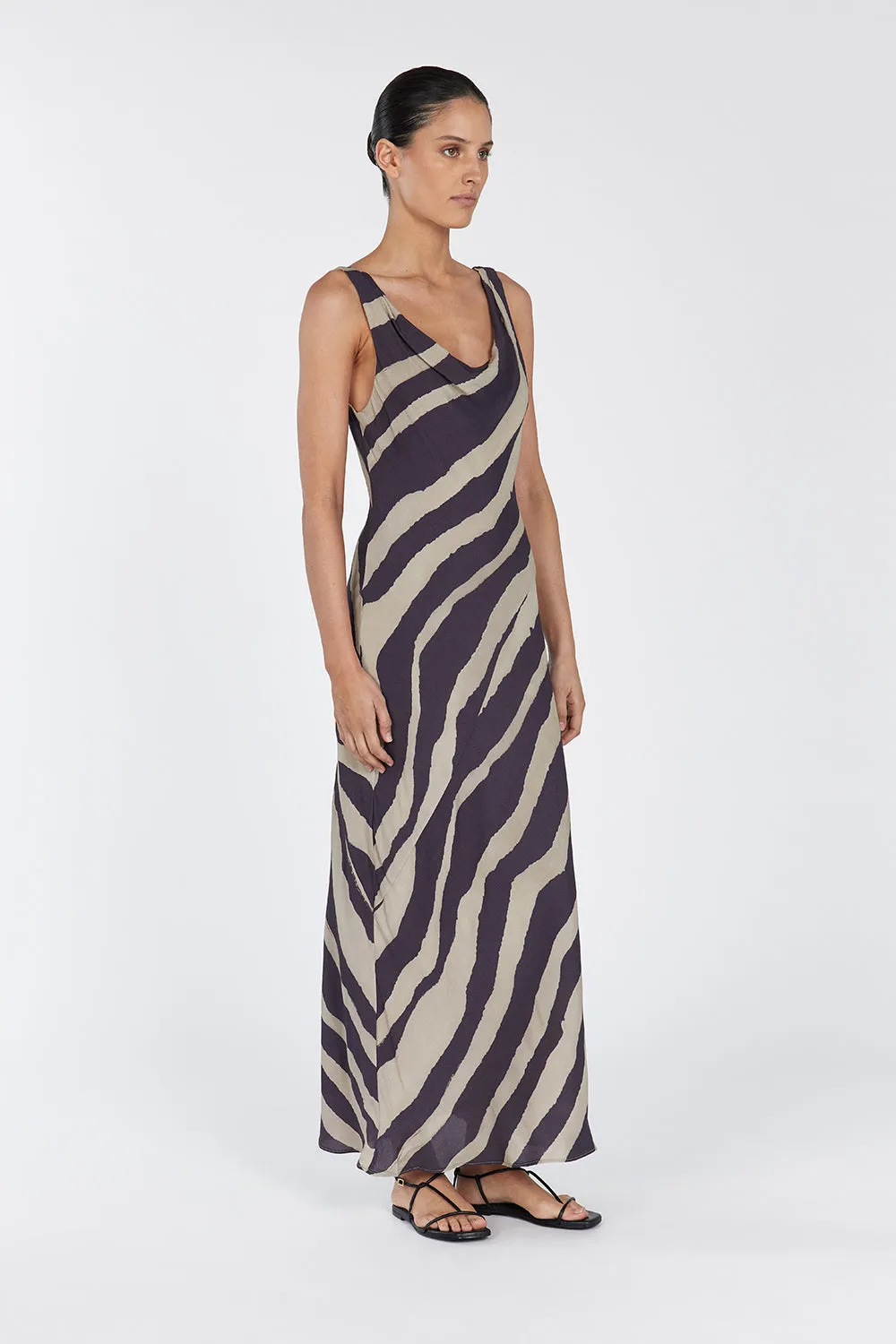 RENATA COWL NECK MAXI DRESS