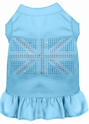 Rhinestone British Flag Dress Baby Blue Lg (14)