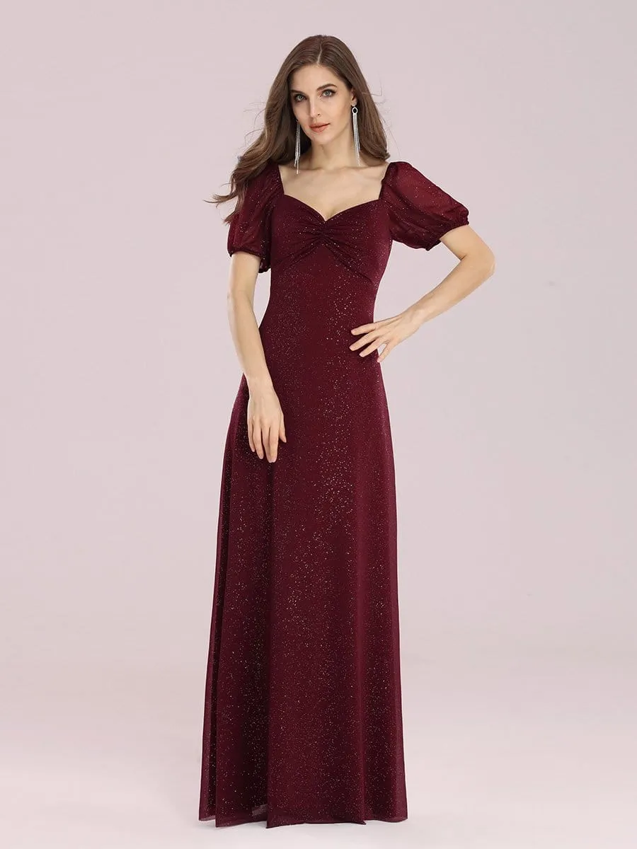 Simple Sheath Sweetheart Neck Floor Length Bridesmaid Dress