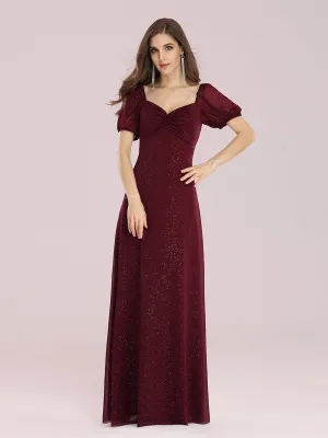 Simple Sheath Sweetheart Neck Floor Length Bridesmaid Dress