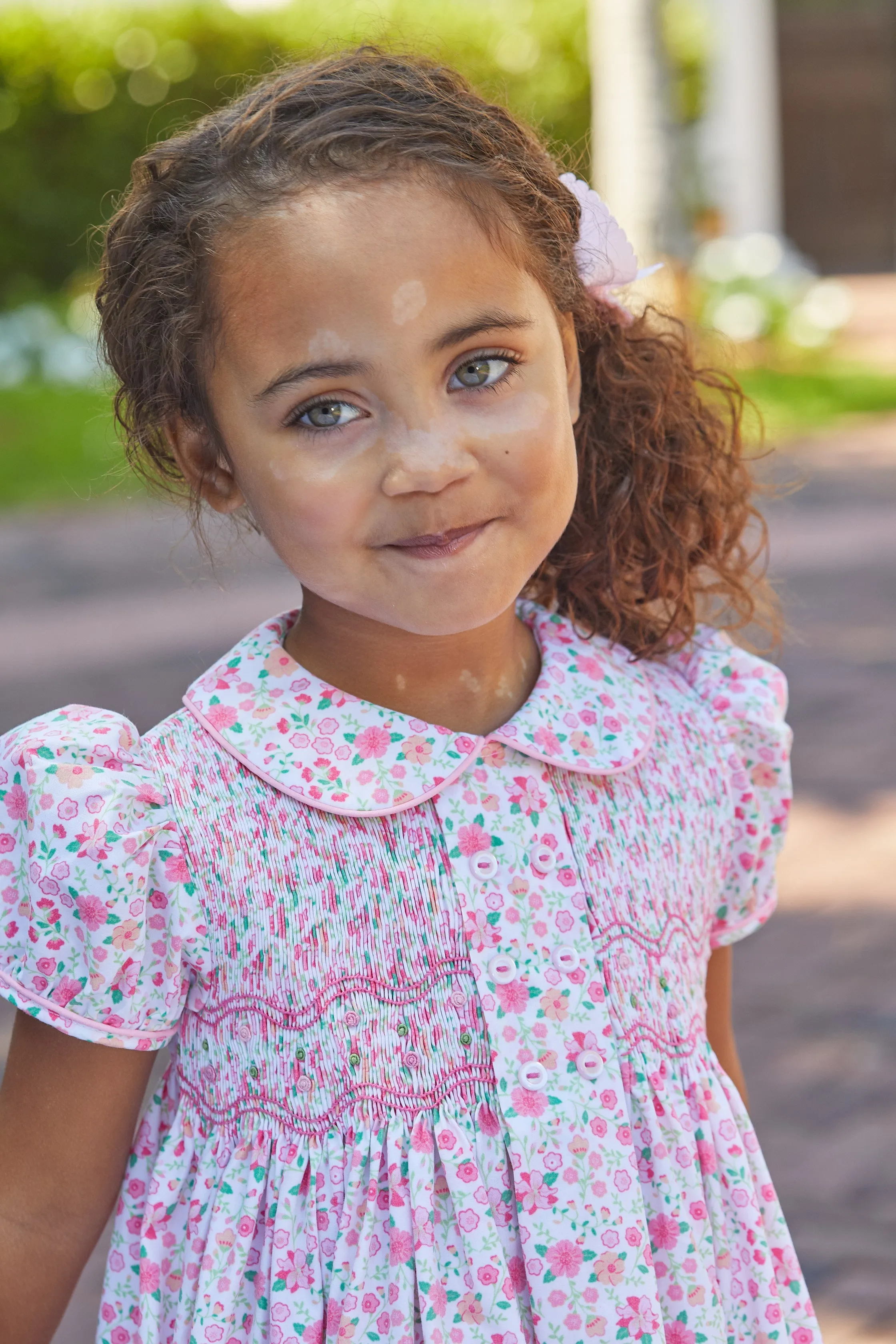 Smocked Bridget Dress - Fairway Floral