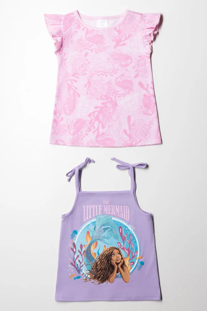 The Little Mermaid 2Pk Tshirt Purple