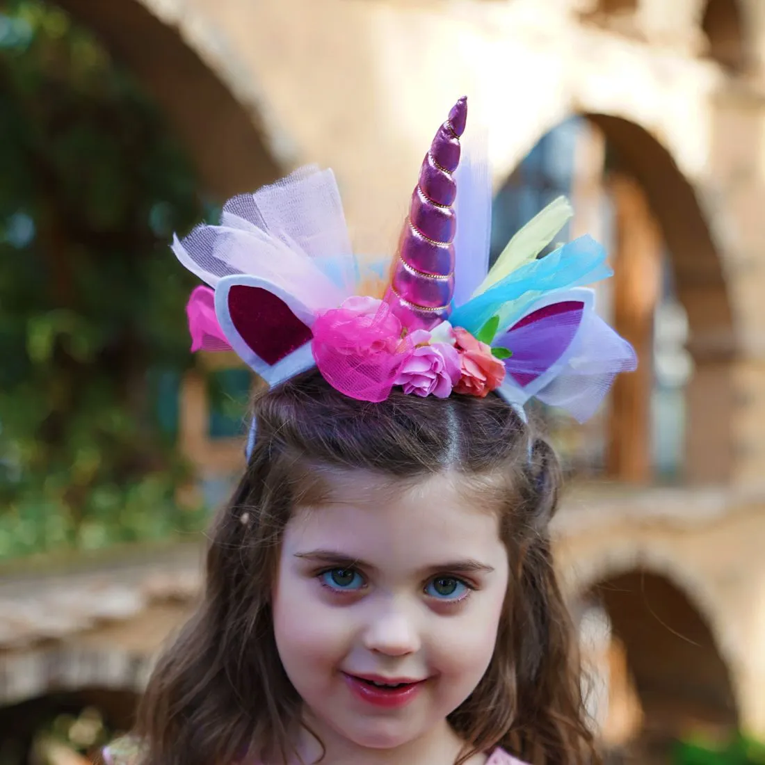 Unicorn Princess Dress - Rainbow