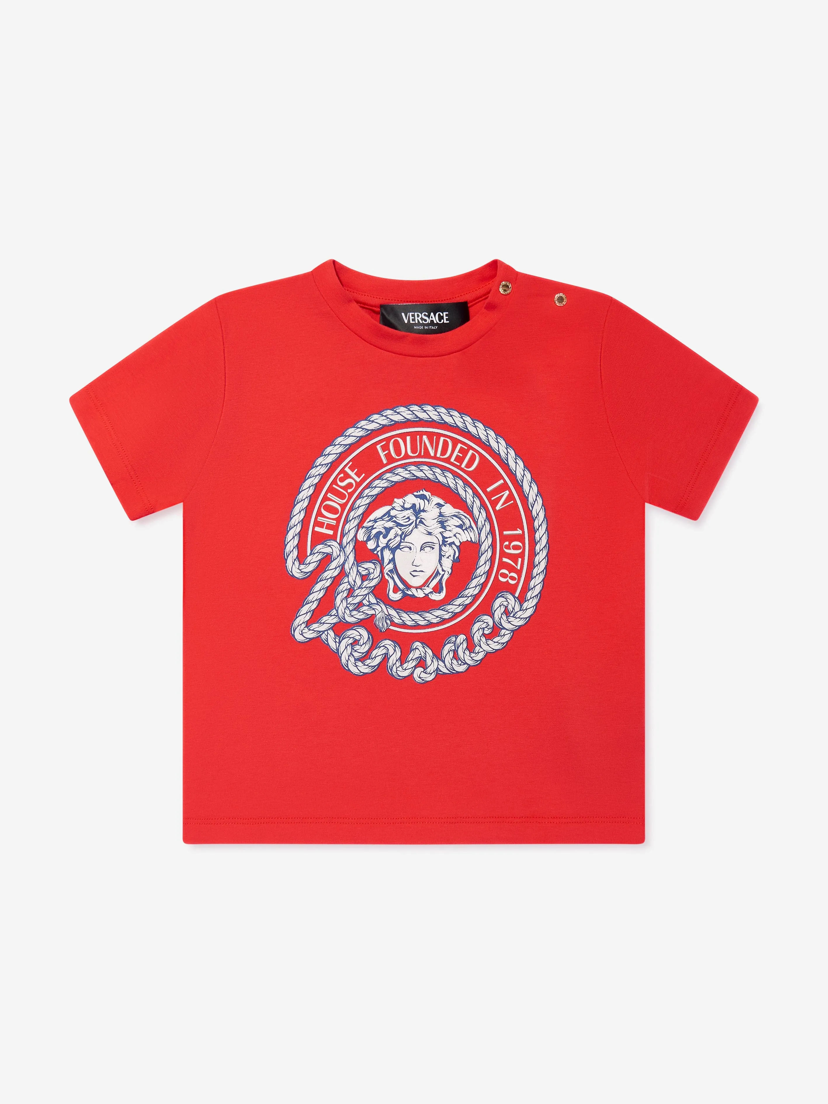 Versace Baby Boys Nautical Medusa T-Shirt in Red