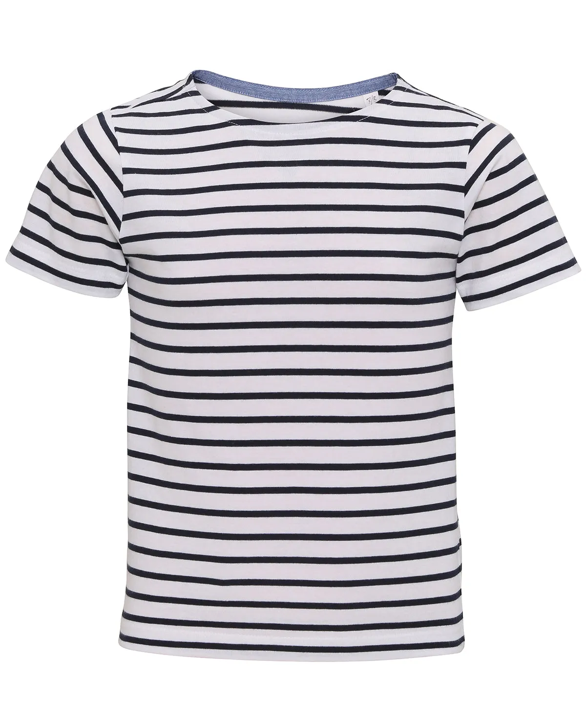 White/Navy - Kids Marinière coastal short sleeve tee