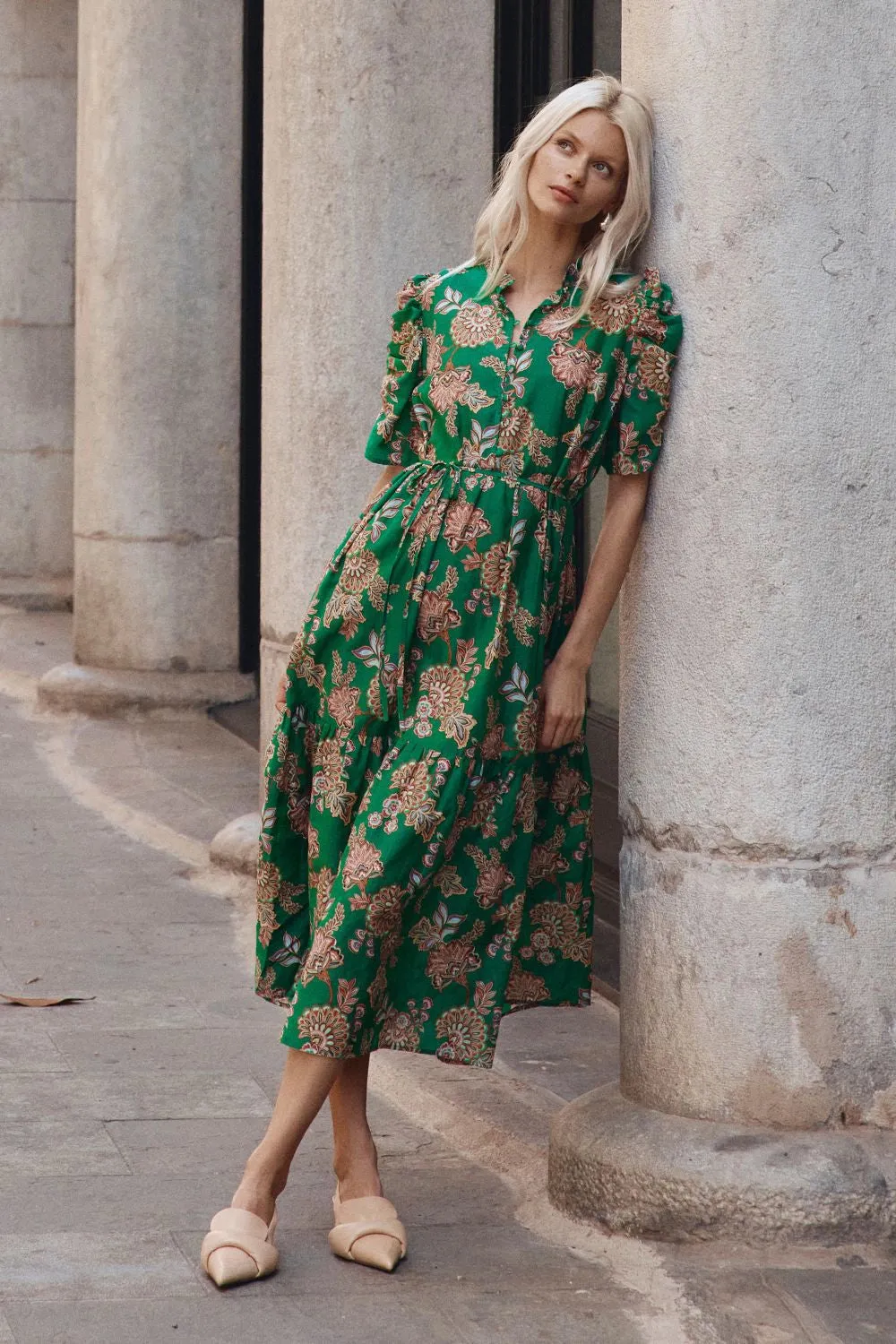 ZOE KRATZMANN | OPUS DRESS | K'GARI PALM GREEN